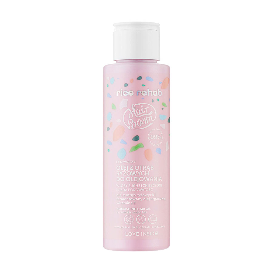 Рисова живильна олія Body Boom Hair Boom Rice Rehab Nourishing Hair Oil для сухого та пошкодженого волосся, 100 мл